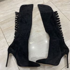 Aldo Shoes - Black suede over the knee stiletto boot Aldo Shoes - Black suede over the knee stiletto boot